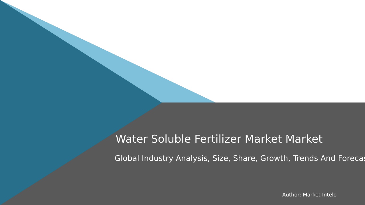 Water Soluble Fertilizer Market Research Report 2033
